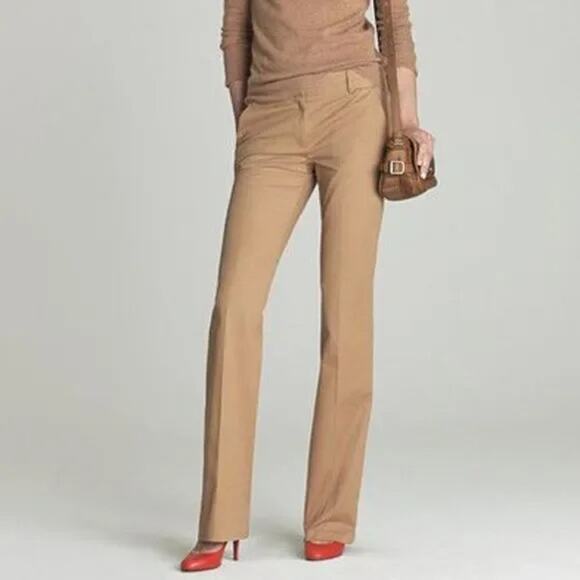 J.Crew Addison Chino Pant British Khaki Office Work Career Straight Leg Size 8 - Picture 1 of 12